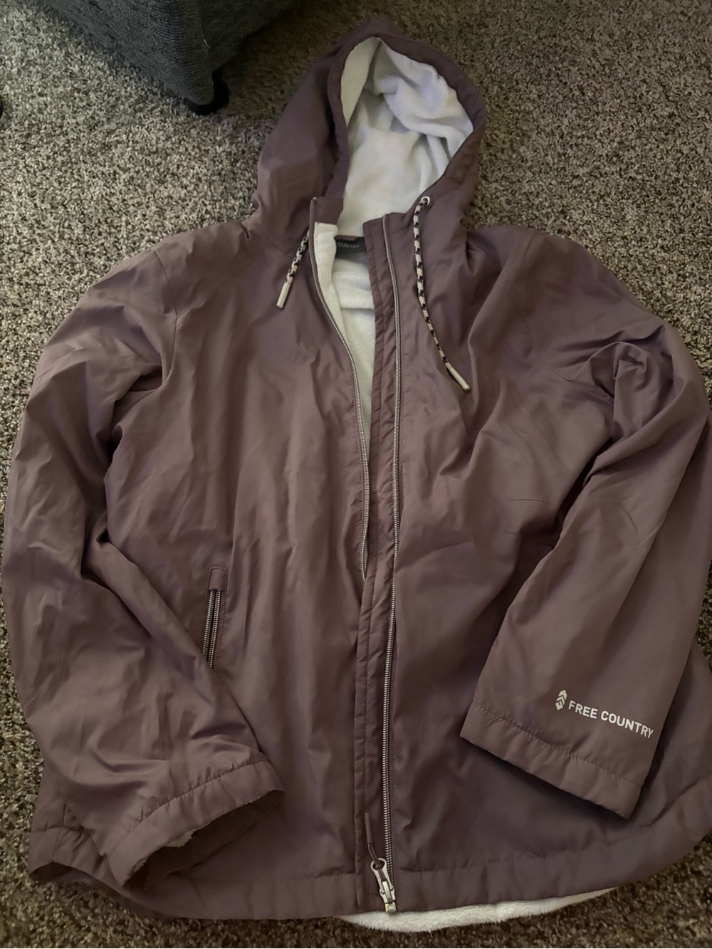 Free Country Women's Hooded Puffer Jacket in Mauve